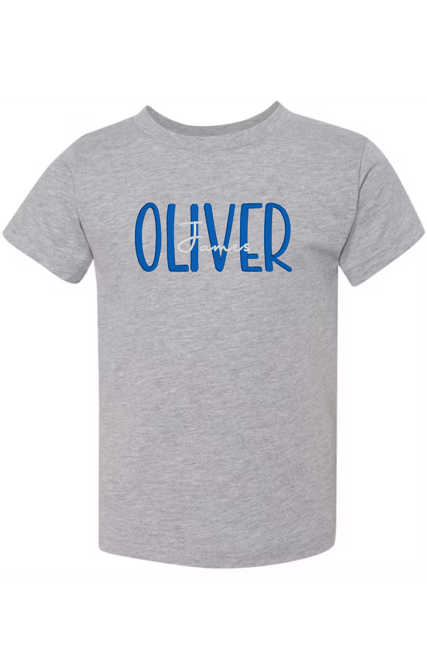 Personalized Boys Name Shirt – Custom First & Middle Name Tee (Grey Only)
