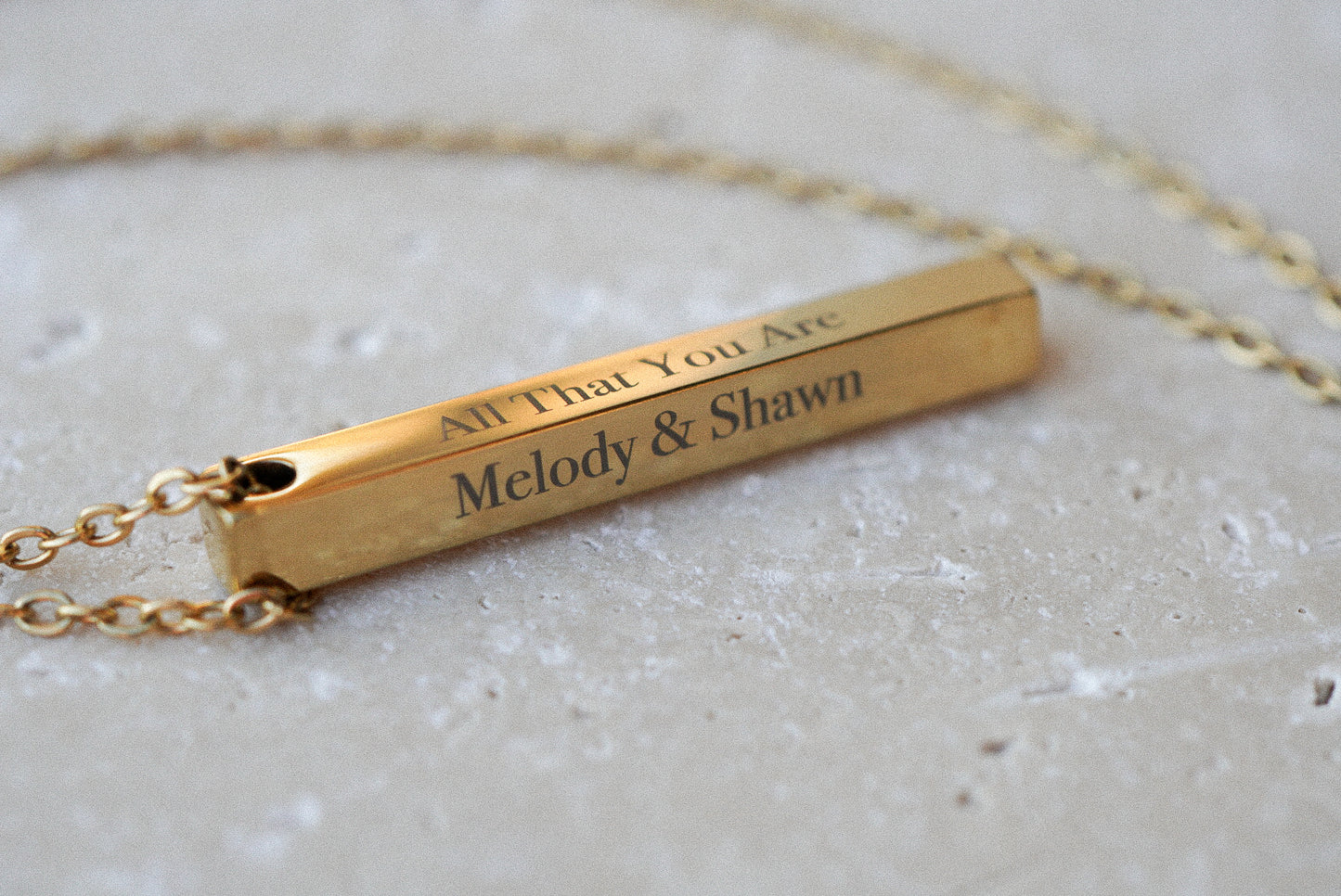 4 Sided Bar Necklace