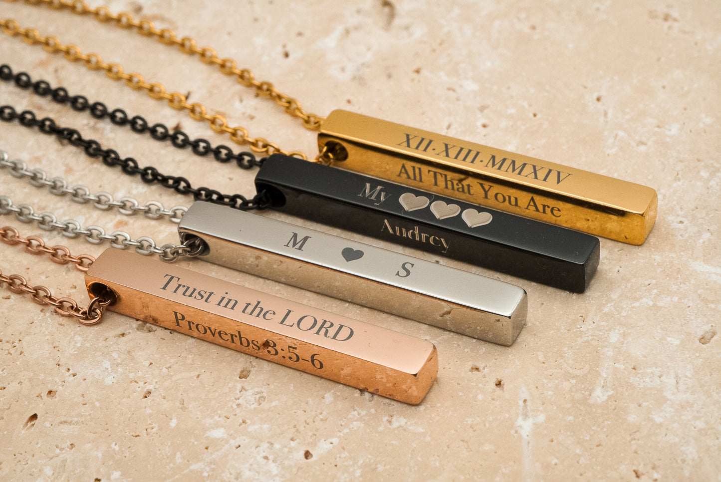 4 Sided Bar Necklace